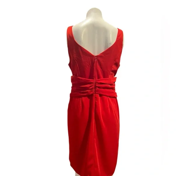 Red Sleeveless Wrap Midi Dress New With Tag - Picture 5 of 12